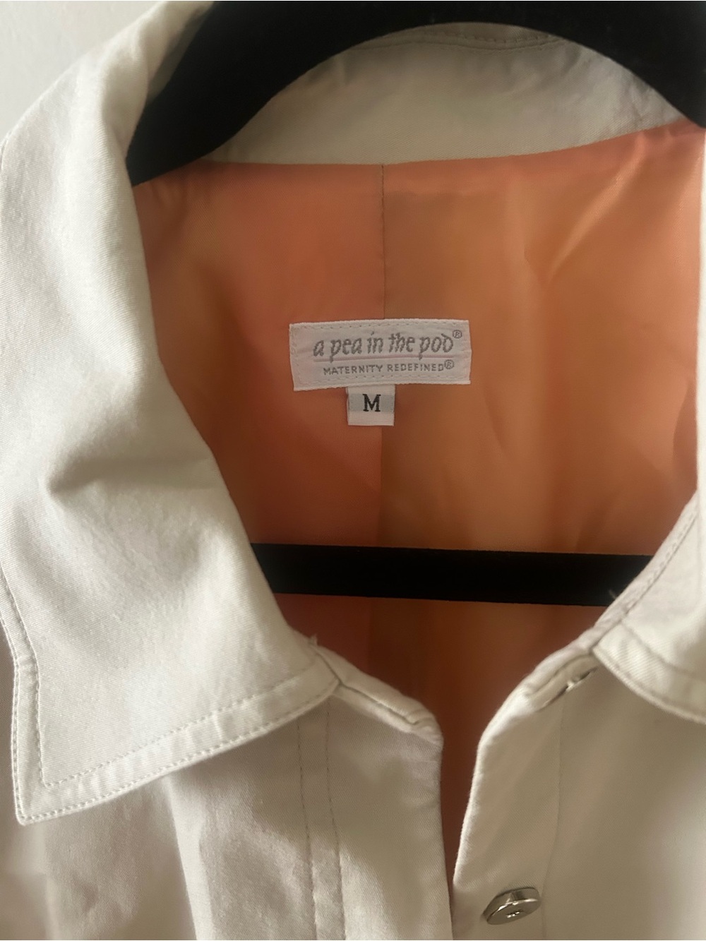 A Pea in the Pod Maternity Jacket Medium Cream Blazer Lightweight Coat - Picture 5 of 6